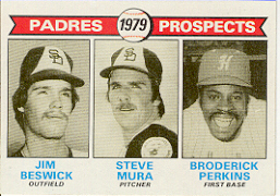 1979 Topps Baseball Cards      725     Jim Beswick/Steve Mura/Broderick Perkins RC